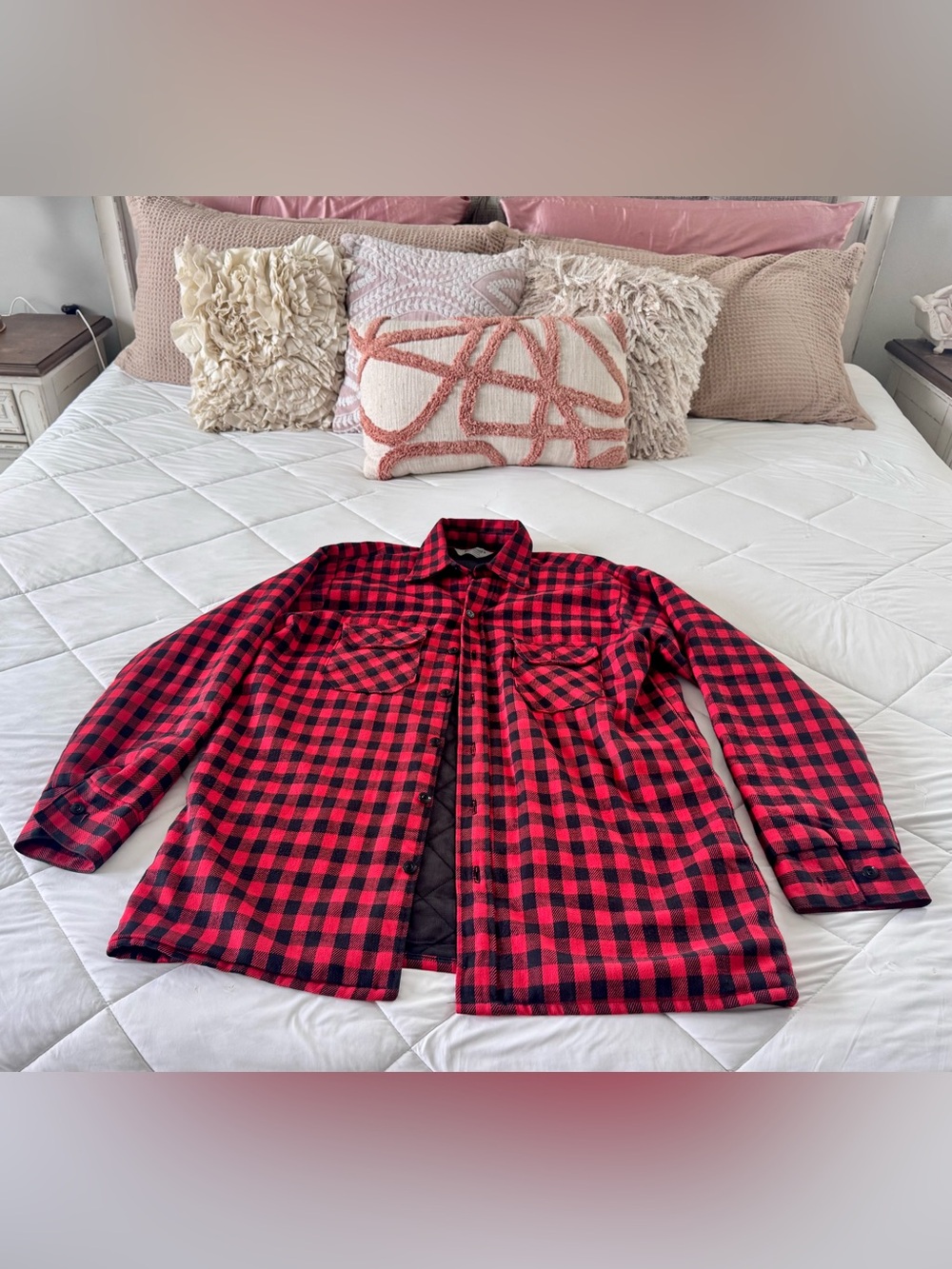 Vintage Frostproof Buffalo Plaid Quilted Lined Shirt Jacket USA XL